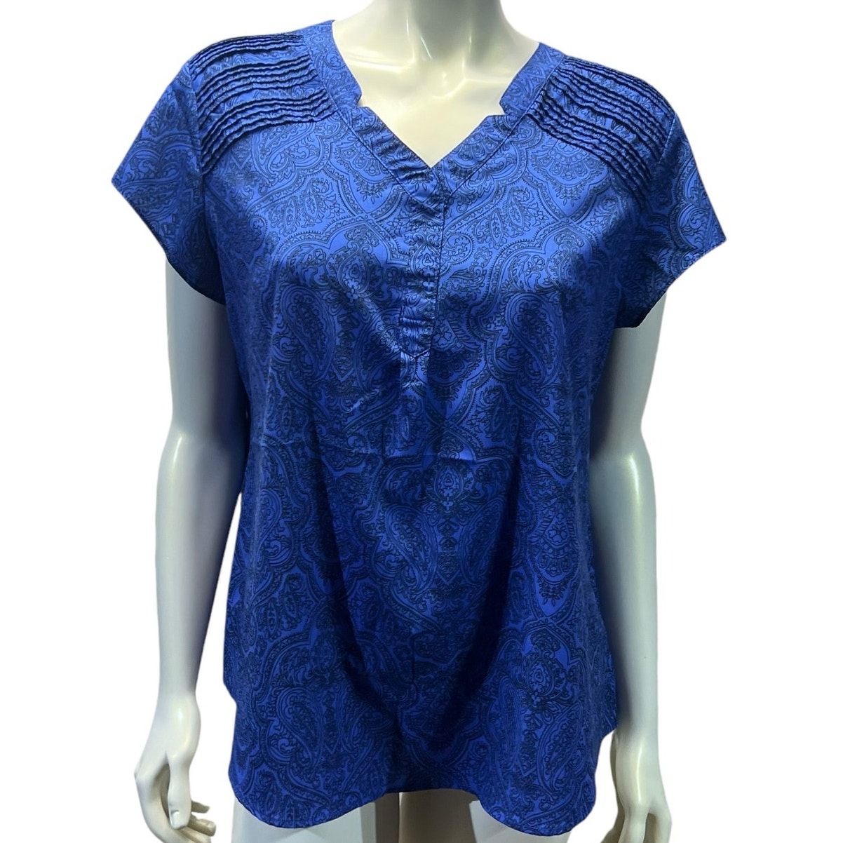 Croft & Barrow Paisley Print Woven Blouse Women's Xl